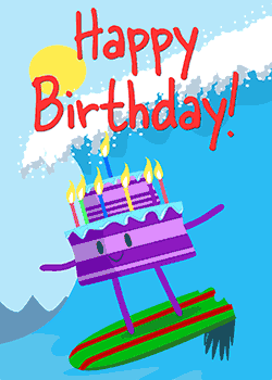 Birthday Cake Surfing