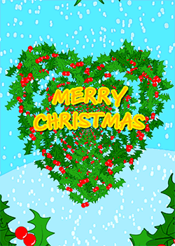 Christmas Wreath Heart