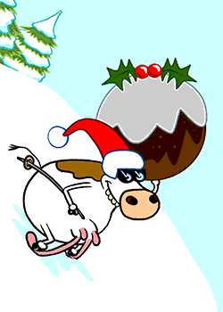 Cow Xmas Pud Delivery