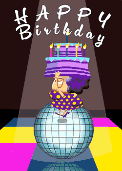 Disco Birthday Lady