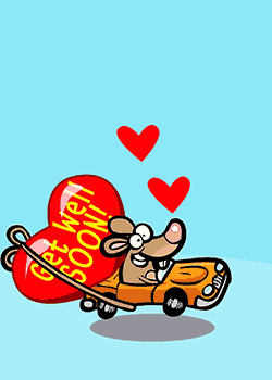 Get Well Soon Mouse car.