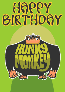 Hunky Birthday Monkey