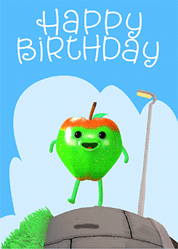 Jogging Apple Birthday