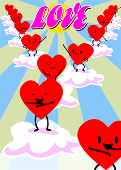 Love Hearts in the Sky