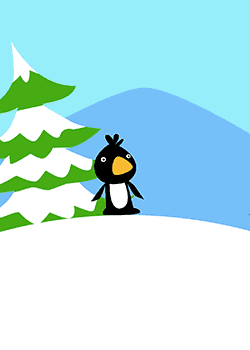 Penguin walking Birthday