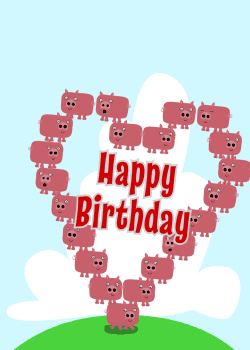 Pig Birthday Love