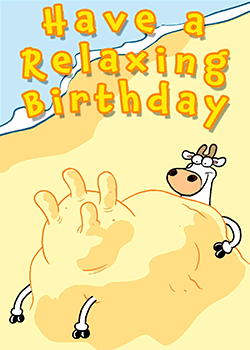 Relax Birthday Cow