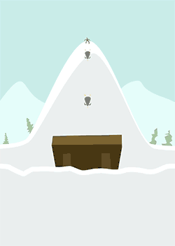 Skiing Birthday Penguins