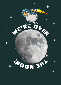 We're over the Moon with a cow!