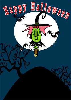 Witch Halloween Flyby