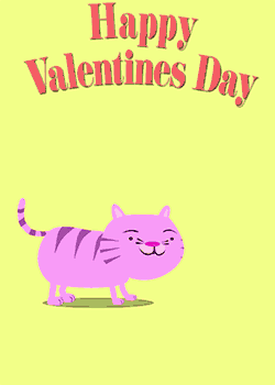 Woolly Valentines Day Cat