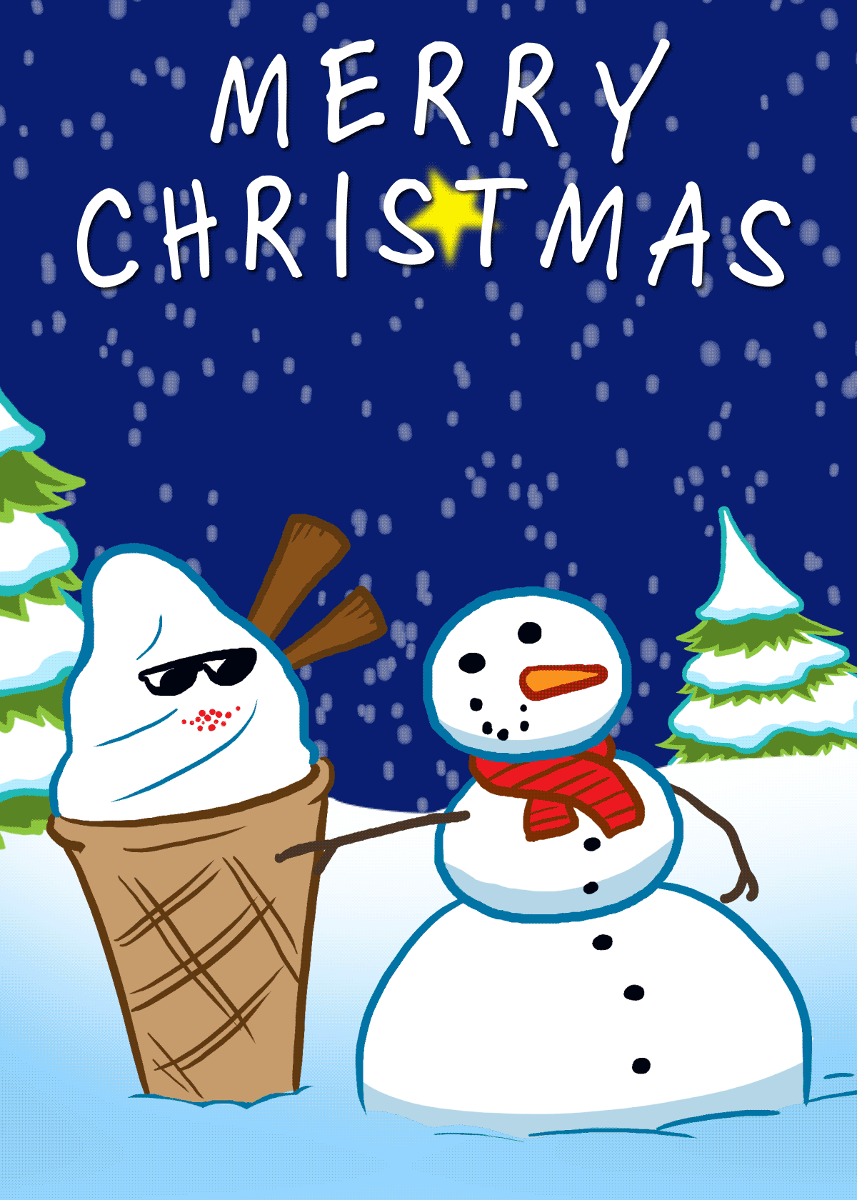 Snowman and Icecream Love